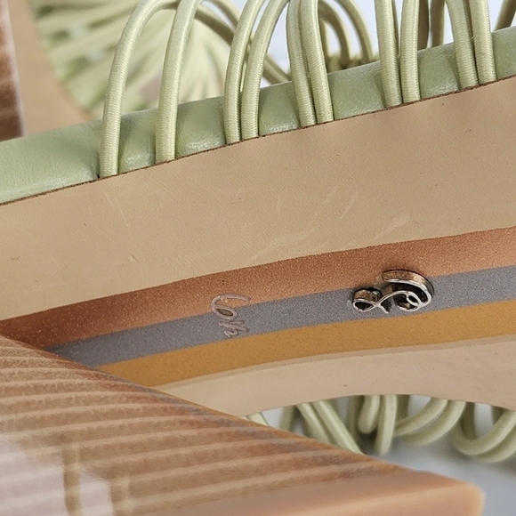 NEW Sam Edelman Laurette Light Green Block Heel Mule Sandal Size 6.5 - Picture 12 of 13